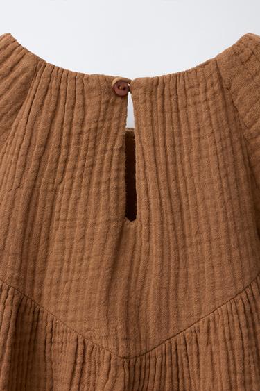 ROBE EN GAZE DE COTTON - Caramel de Zara - Image 2