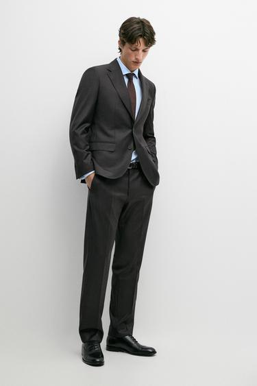 Zara Cool wool suit pants - Anthracite Gray - Image 0