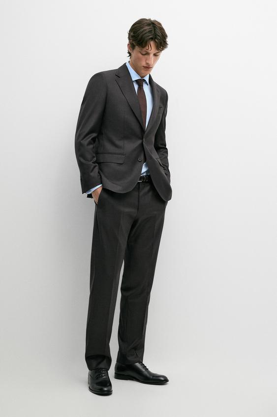 Zara Cold wool suit trousers - Anthracite Gray - Image 0