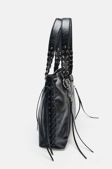 SHOPPER FRANGES - Noir de Zara - Image 4