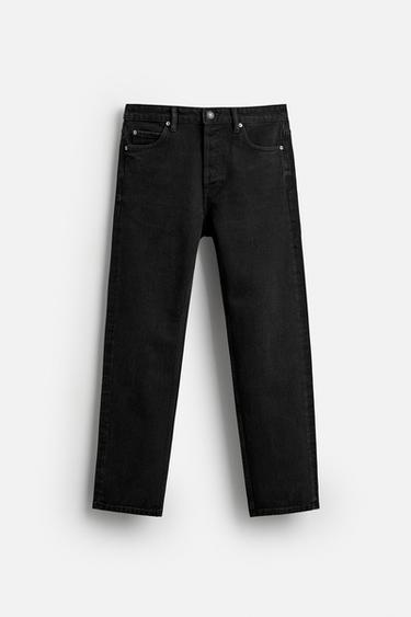 JEANS STRAIGHT FIT REGULAR - Carbón de Zara