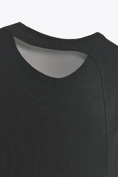 ROBE LONGUE AVEC TULLE - Noir de Zara - Image 8