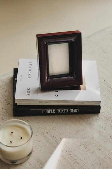 SHINY WOODEN PHOTO FRAME X COLLAGERIE - Purple by Zara