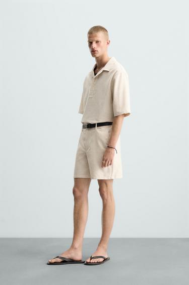 BERMUDA RELAXED FIT - Crudo de Zara