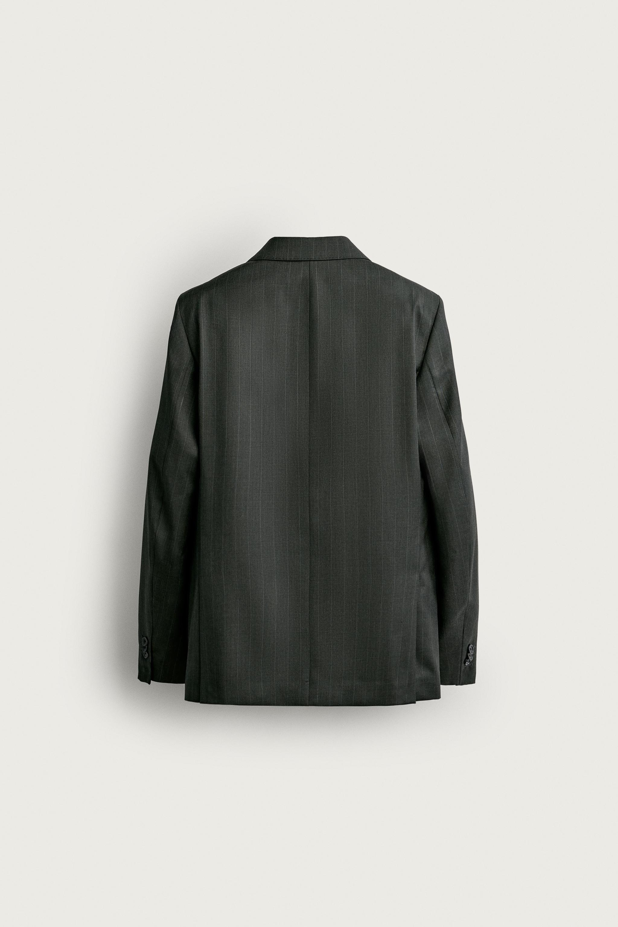 BLAZER COSTUME RAYURES 100% LAINE
