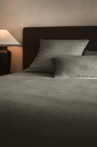 Zara CHAMBRAY DUVET COVER - Gray