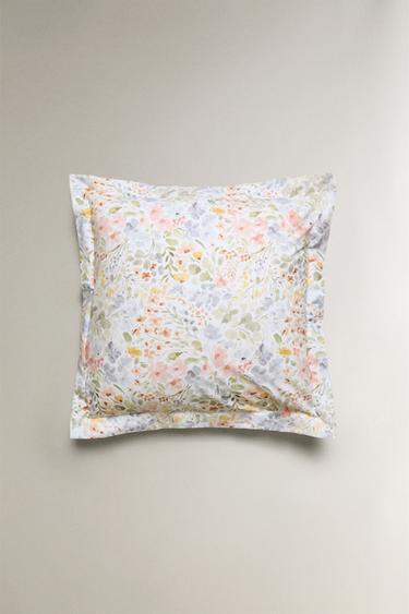 TAIE D’OREILLER IMPRIMÉ FLORAL - Blanc cassé de Zara - Image 2