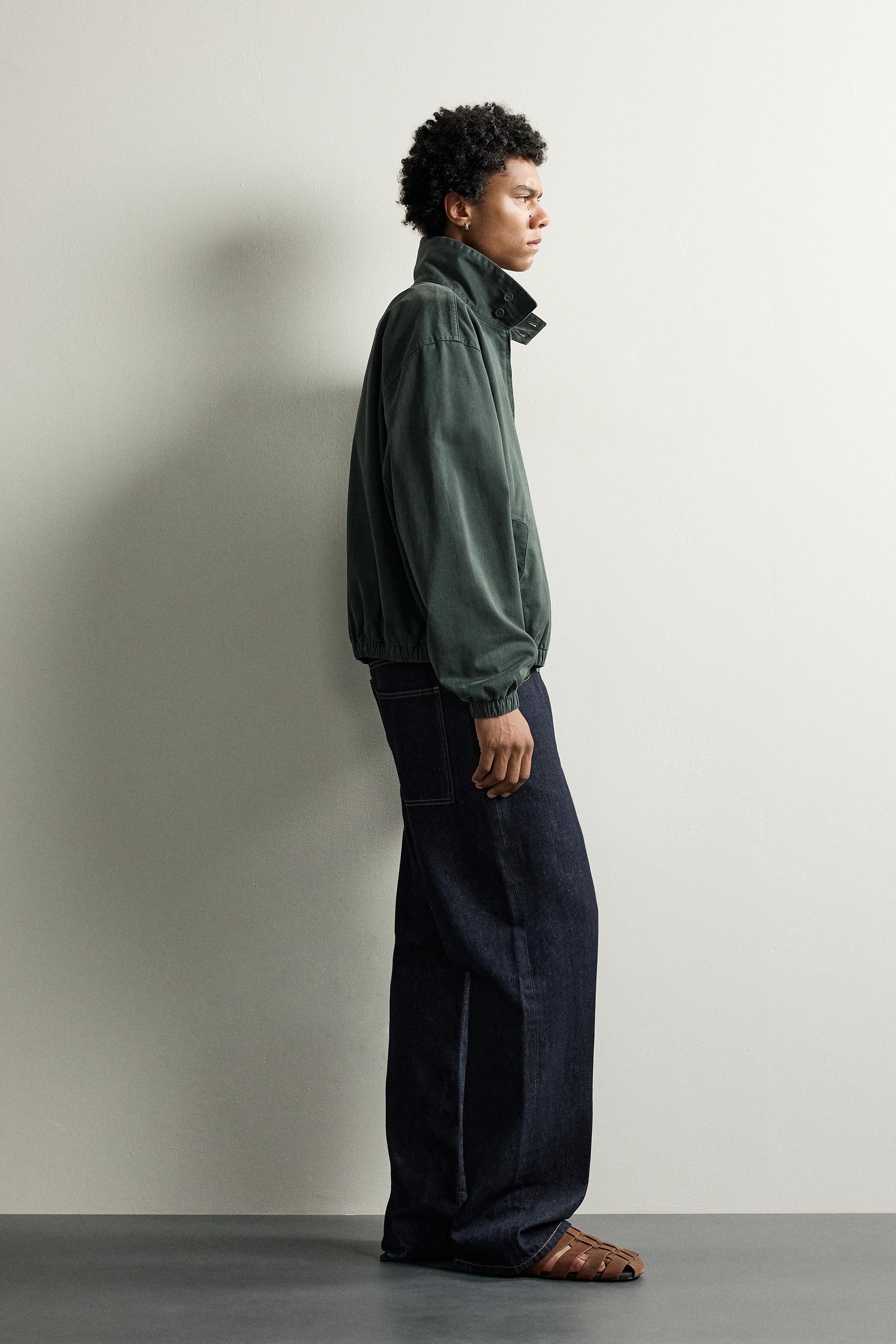 WASHED DENIM JACKET - Bottle green | ZARA South Africa