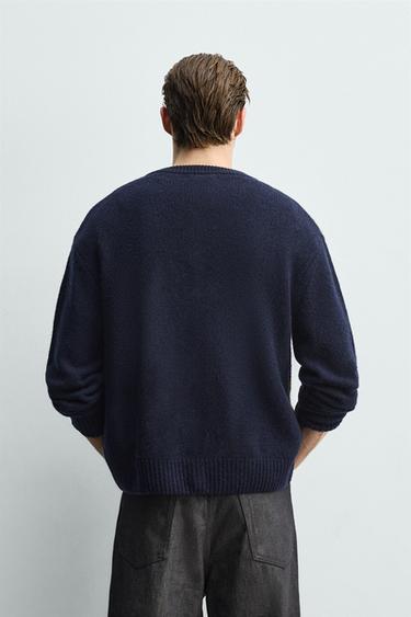 GILET LOSANGES 100% LAINE - Bleu de Zara - Image 2