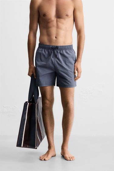 MAILLOT DE BAIN MOYEN RAYURES - Bleu marine de Zara - Image 2