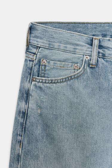 ZW COLLECTION RELAXED STRAIGHT LOW-RISE JEANS - Blue by Zara - Image 10