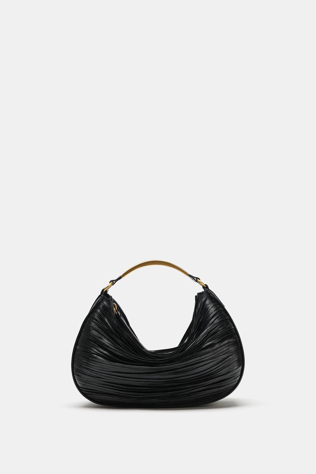 METALLIC HANDLE CLUTCH BAG