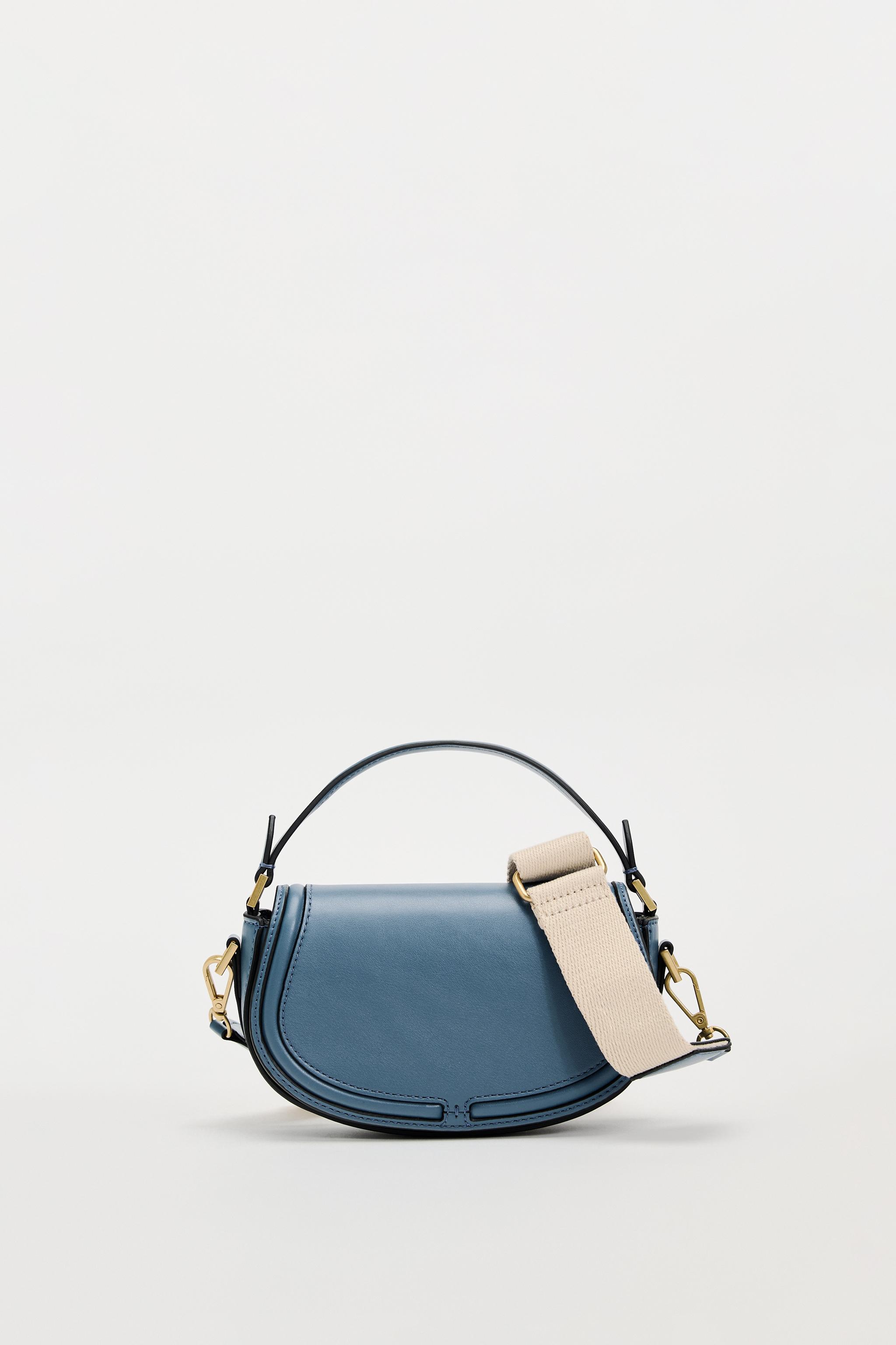 MINI CROSSBODY BAG WITH FLAP Blue ZARA Australia