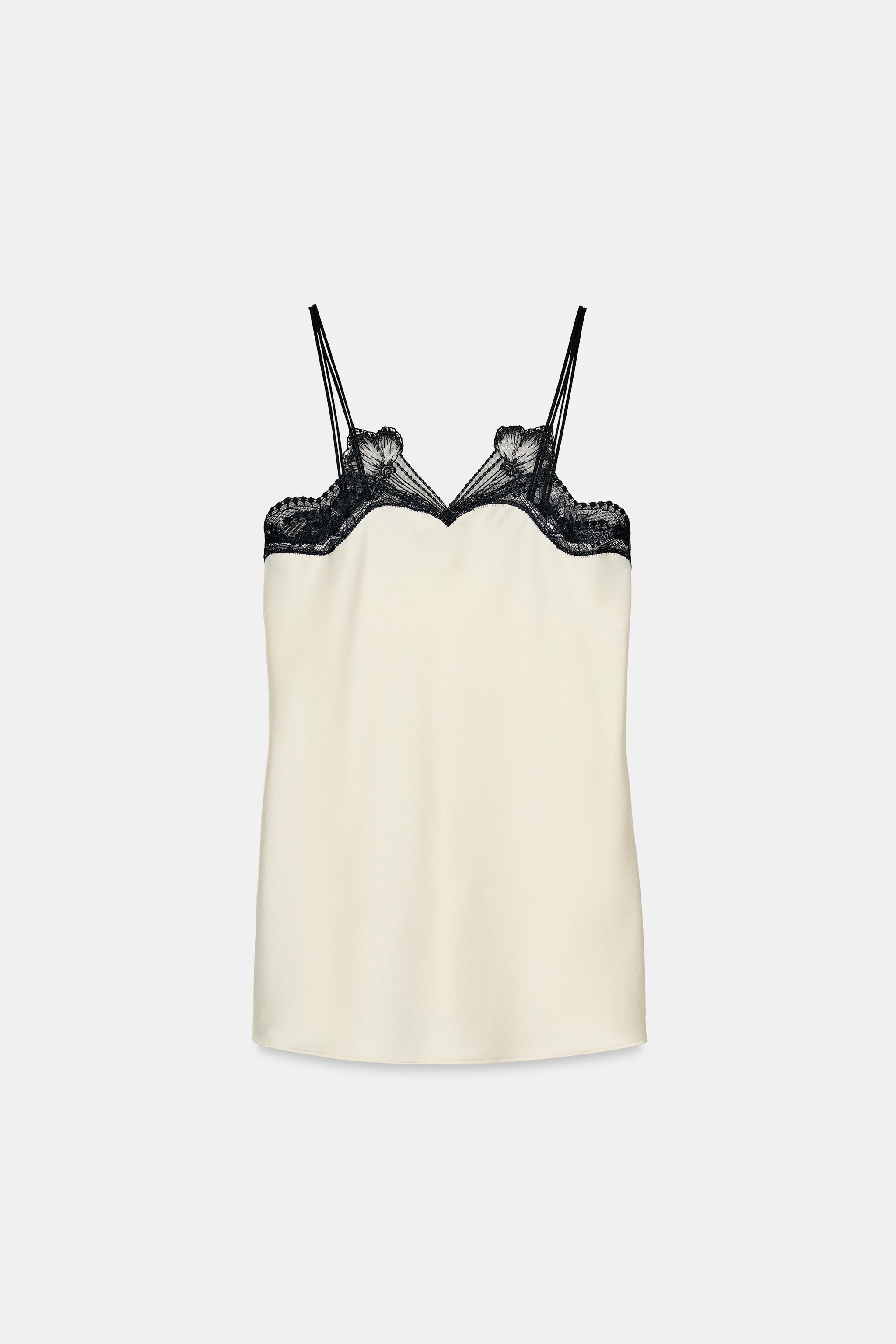 ZW COLLECTION CONTRAST LACE TOP