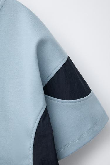 T-SHIRT EN NYLON AVEC INSCRIPTION - Bleu moyen de Zara - Image 3