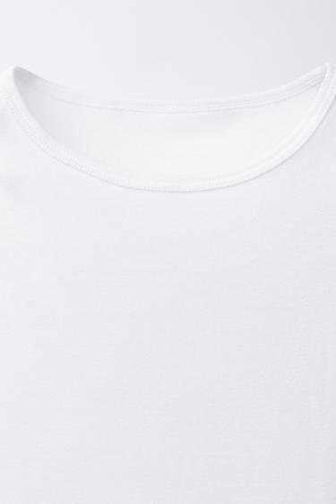 LOT DE DEUX T-SHIRTS SANS MANCHES - Blanc de Zara - Image 3