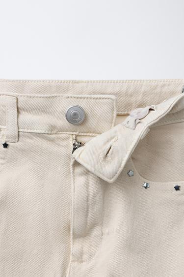 STUDDED FLARE TROUSERS - camel by Zara - Image 2