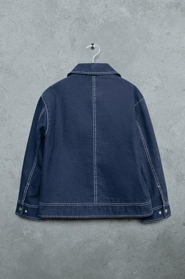 STORIESZ - TOPSTITCHED FIREMAN CLASP JACKET - navy by Zara - Image 1