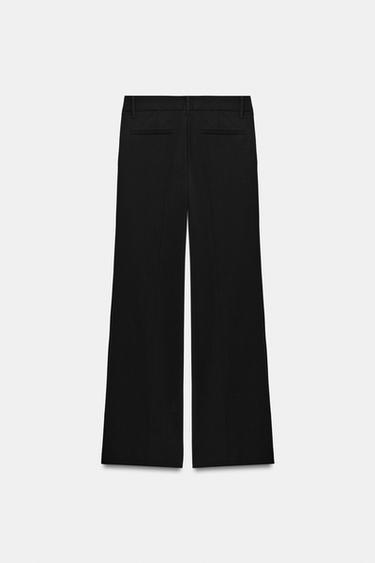 PANTALON DROIT TAILLE BASSE - Noir de Zara - Image 8