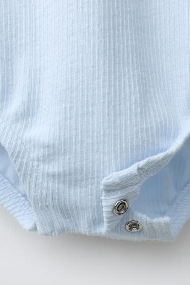 CRAB EMBROIDERED BODYSUIT - Pastel blue by Zara - Image 3