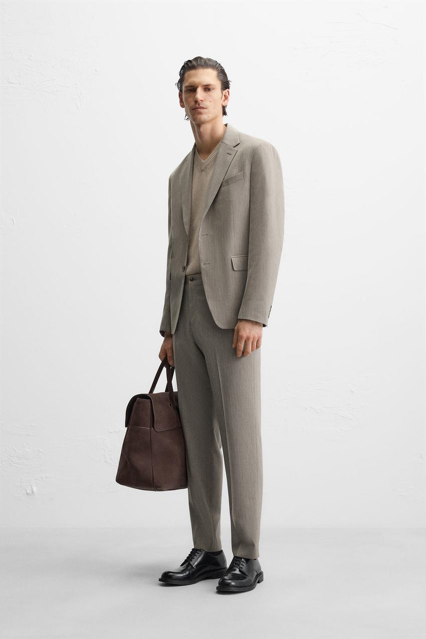 HERRINGBONE SUIT BLAZER