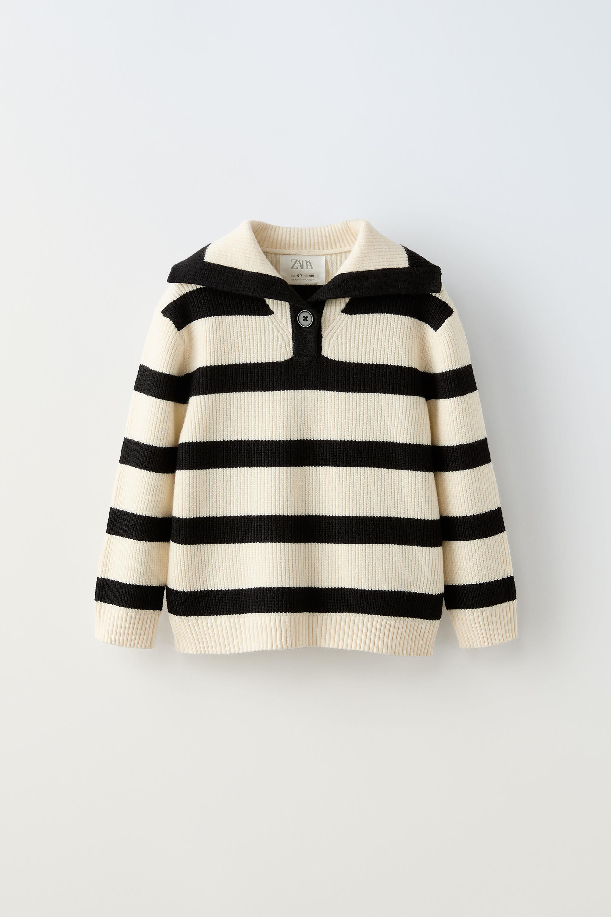 PULL A RAYURES ET COL rayures ZARA France