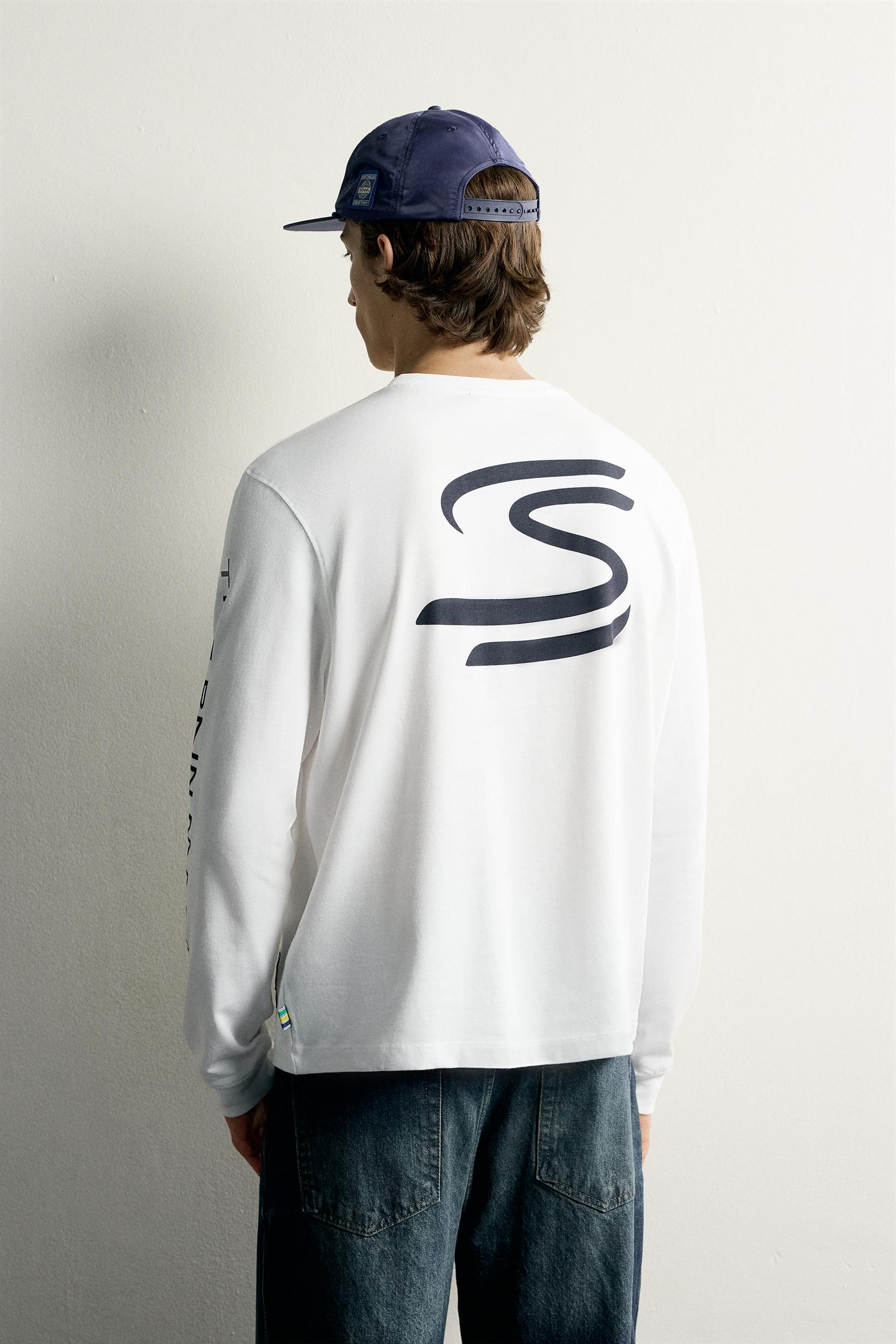 Мужская футболка Zara Ayrton Senna © Senna Brands Printed, цвет: Белый — фото 3