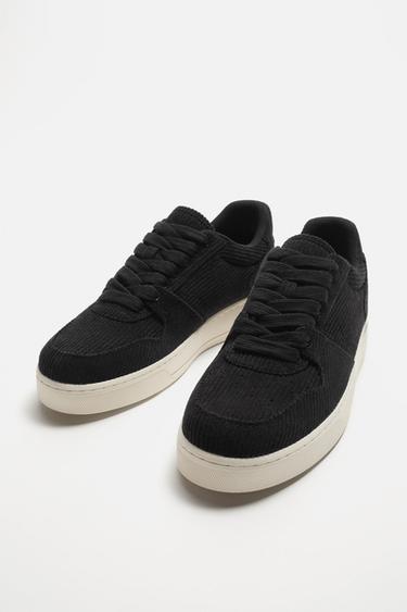 CORDUROY TRAINERS - Black by Zara - Image 3