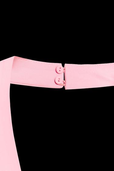 HALTER MIDI DRESS - Pink by Zara