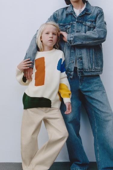 SUÉTER DE TRICÔ COLOR BLOCK - Cru da Zara