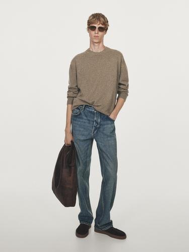 Zara Crew neck melange knit sweater - 548