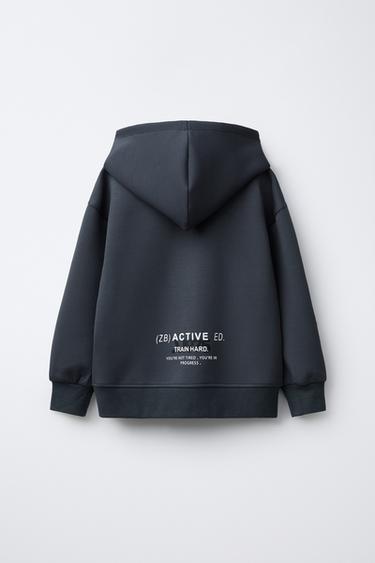 SWEAT À CAPUCHE SPORT - Gris anthracite de Zara - Image 1