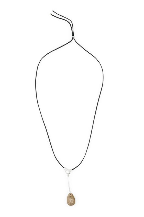 Zara LONG SEED NECKLACE - LIMITED EDITION - Silver - Image 0