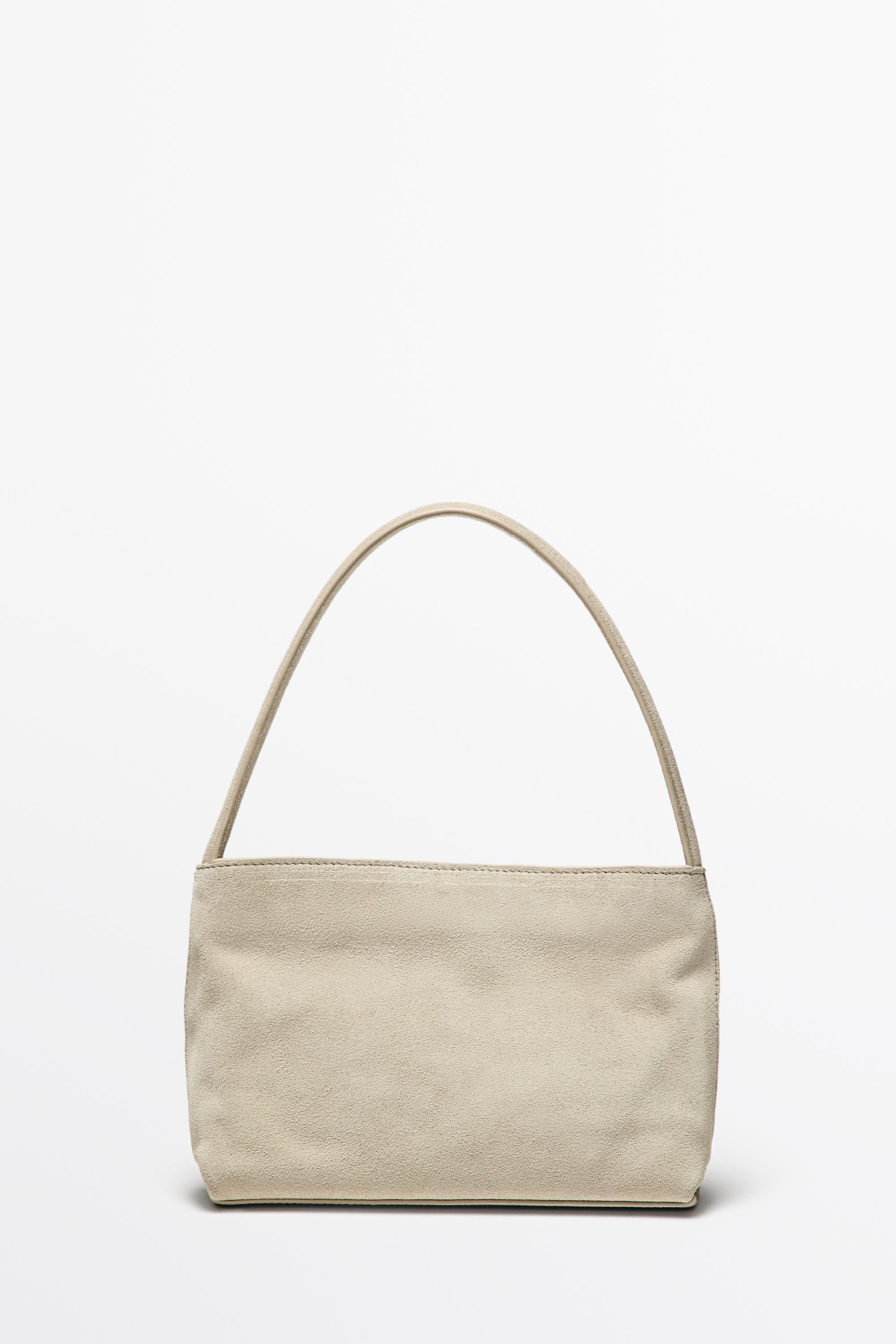 Split suede leather shoulder bag — 299