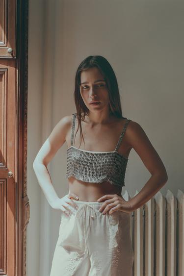 LIMITED EDITION METALLIC PIECES TOP - Silver by Zara - Image 2