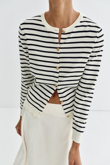 STRIPED KNIT CARDIGAN - striped by Zara - Image 3