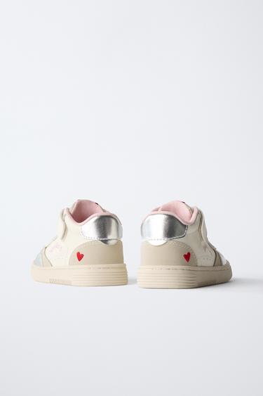 HEART HIGH-TOP SNEAKERS - White by Zara - Image 5