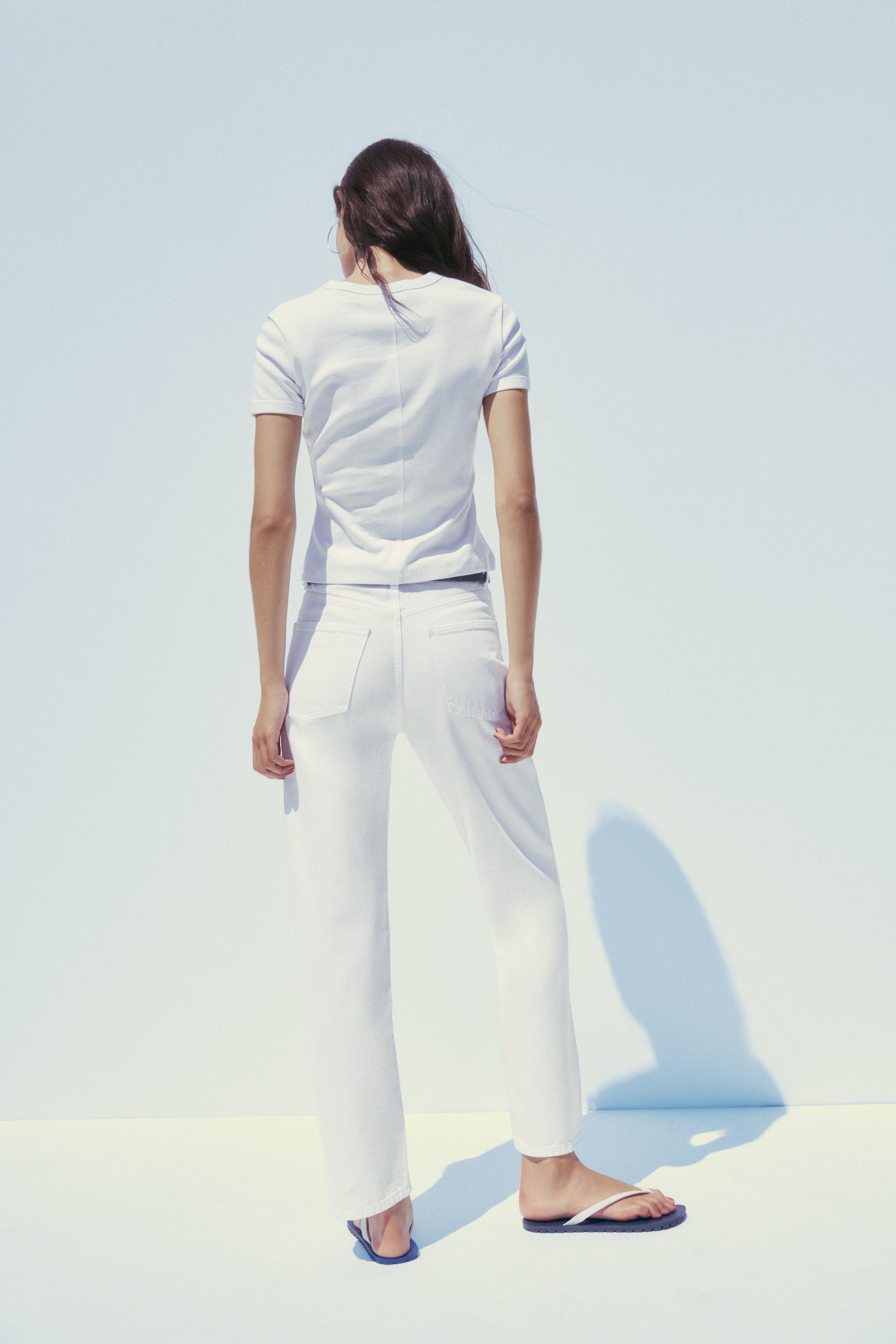 HIGH-WAISTED TRF MOM FIT JEANS