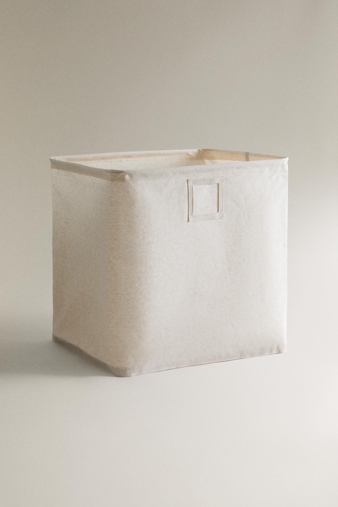 TALL RESIN-COATED FABRIC BASKET