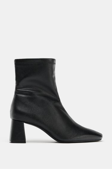 BLOCK HEEL ANKLE BOOTS - Black by Zara