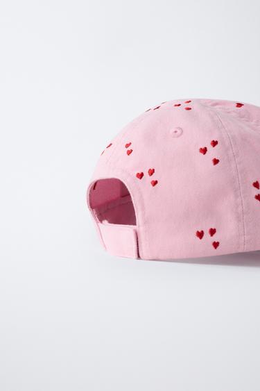 CASQUETTE CŒURS FLOCK - Rose de Zara - Image 2