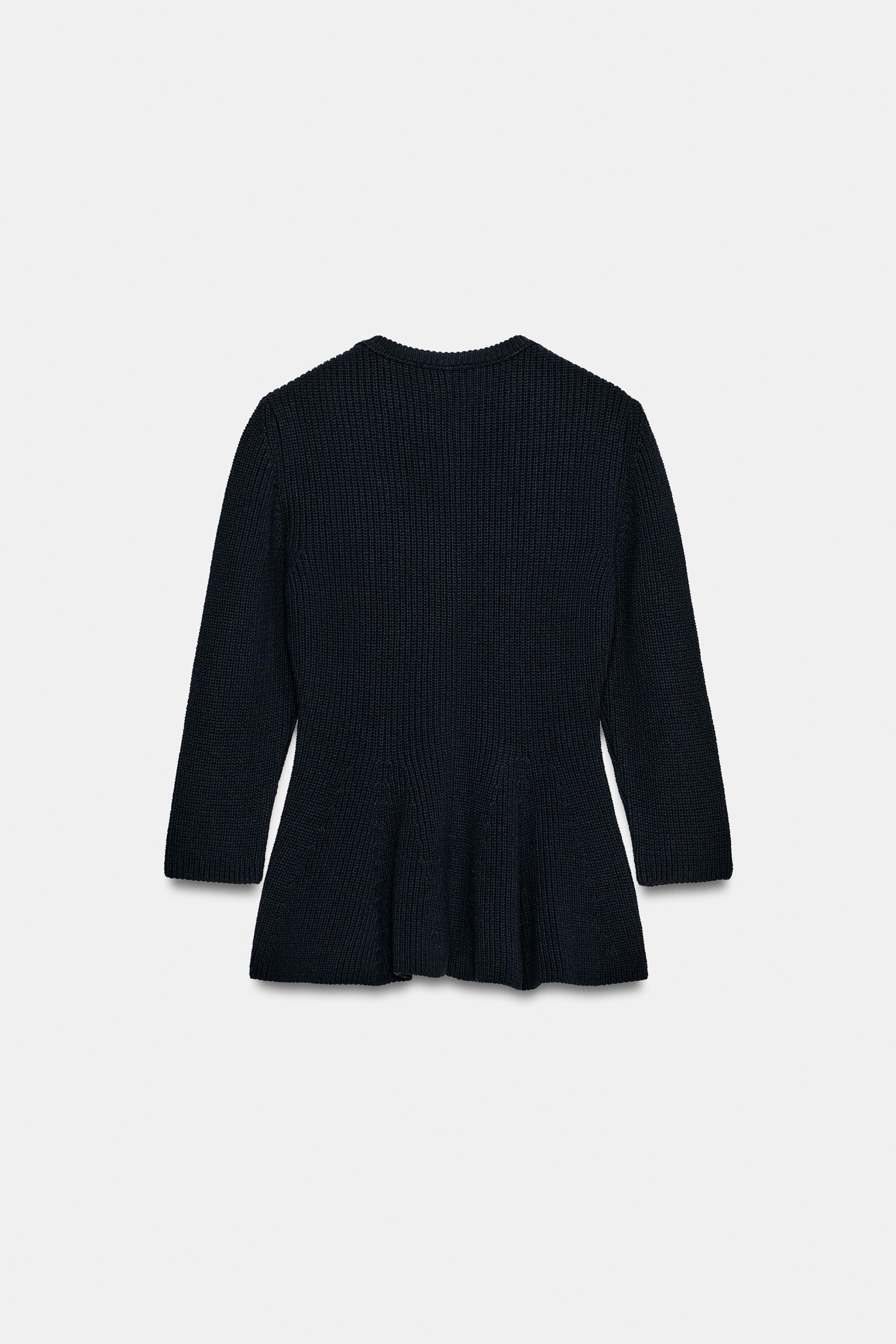 KNIT PEPLUM JACKET