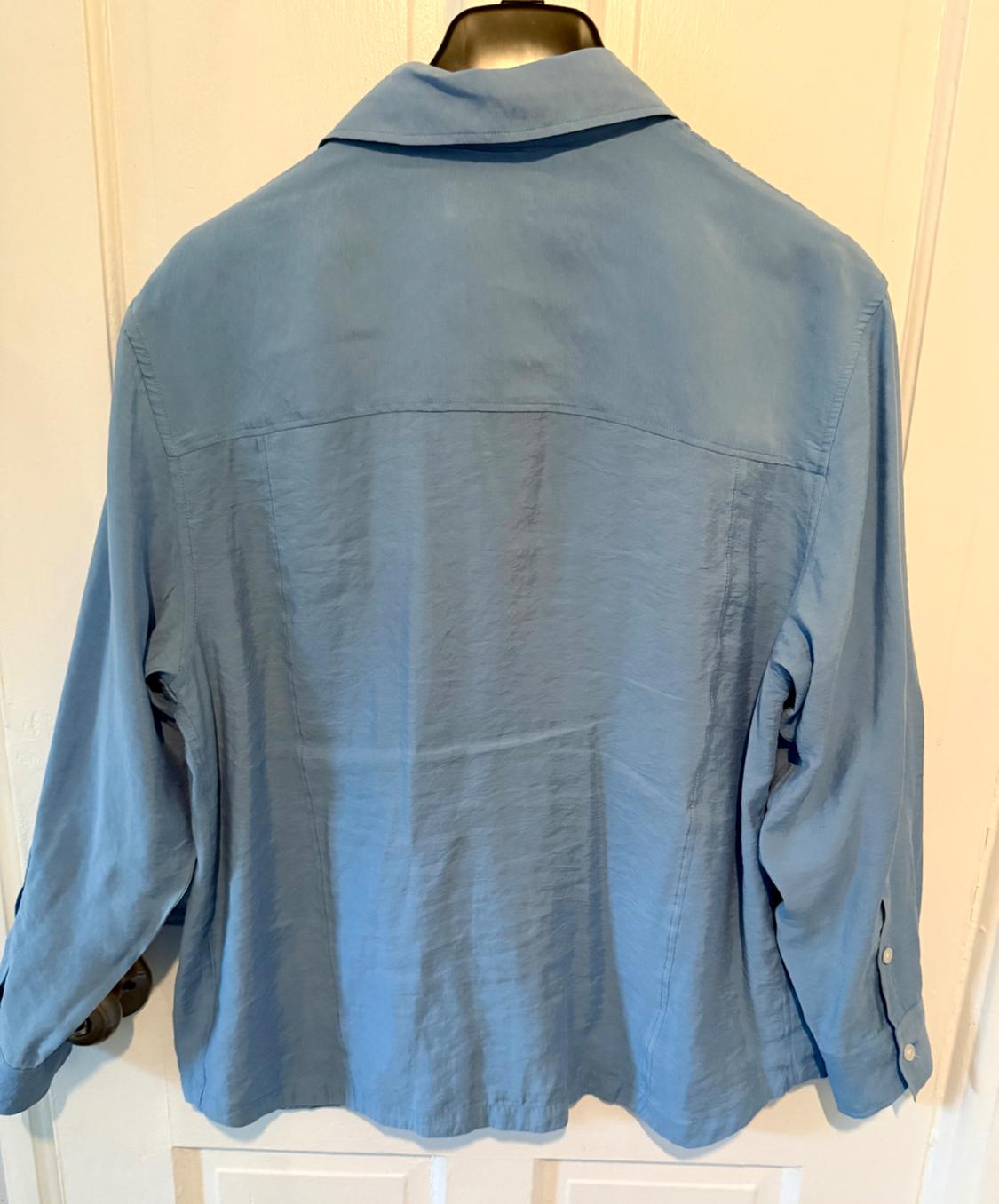BLUE SILKY SHIRT - Image 2