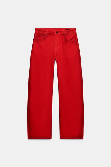 JEAN ZW COLLECTION LARGE TAILLE BASSE - Rouge de Zara - Image 5