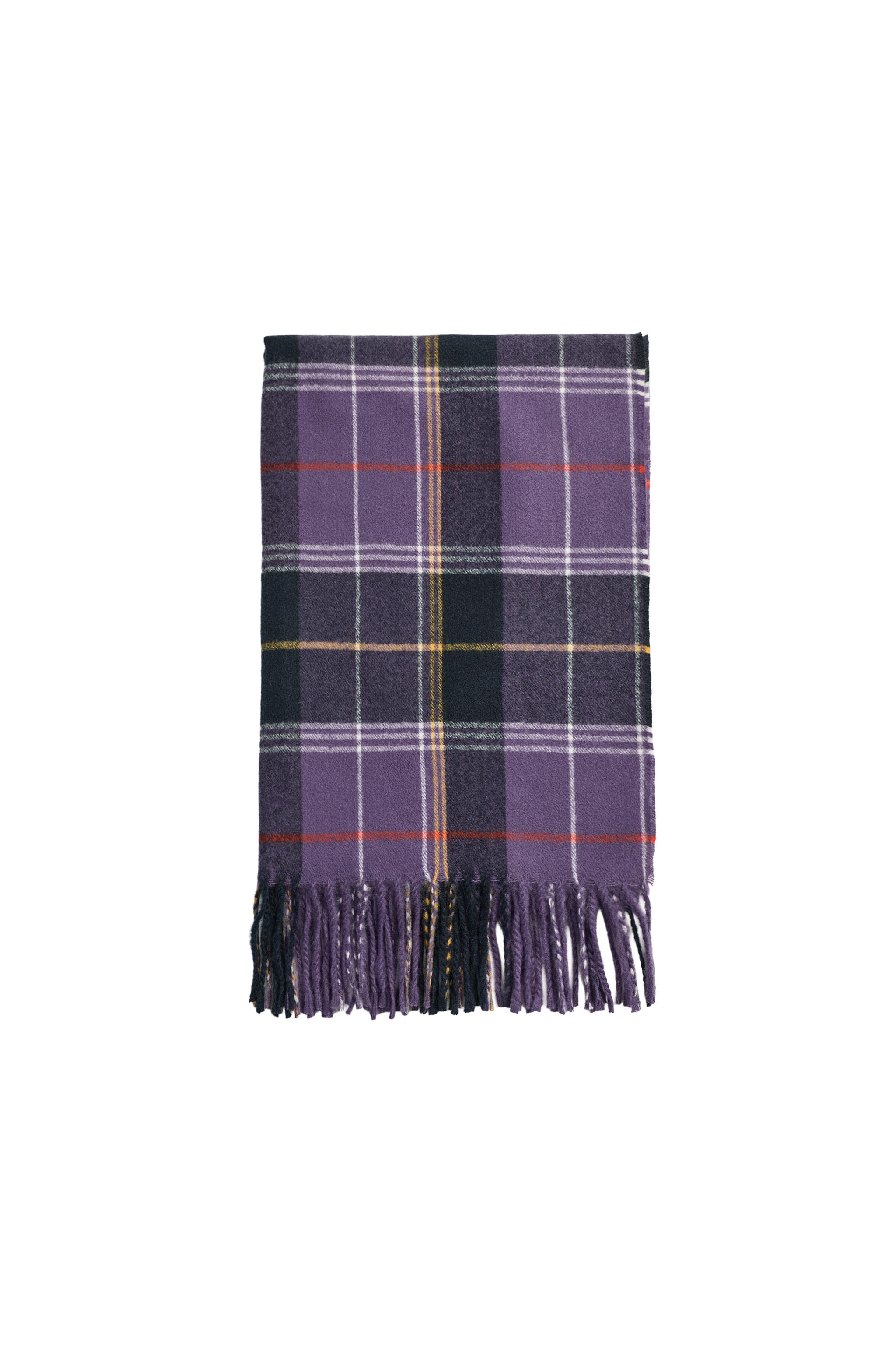 COLOR-BLOCK PLAID SCARF - Purple | ZARA United States