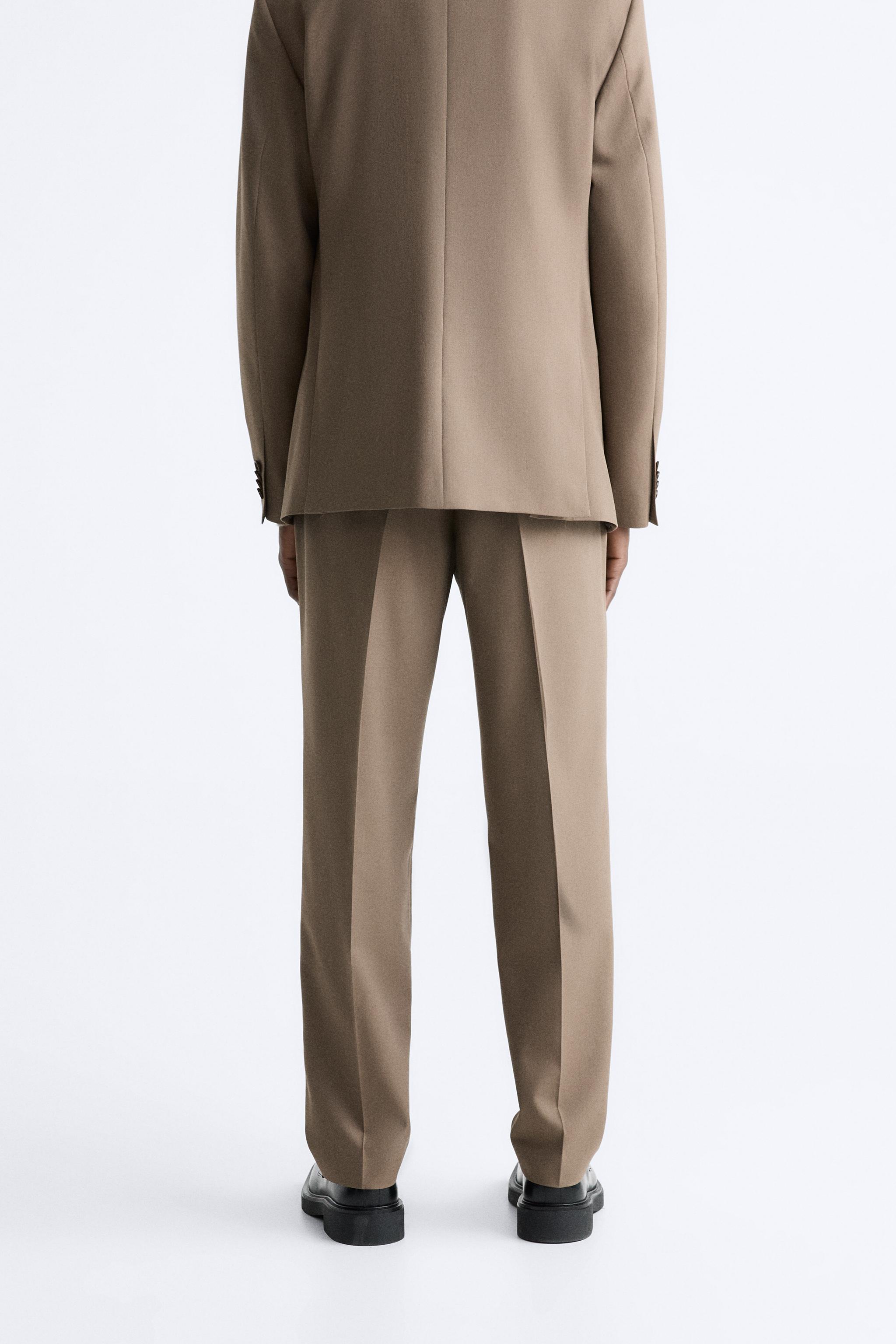 Brown store suit zara