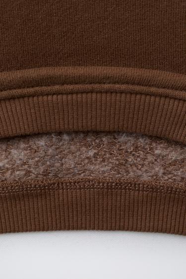 SLOGAN PRINT SWEATSHIRT - Brown by Zara - Image 3