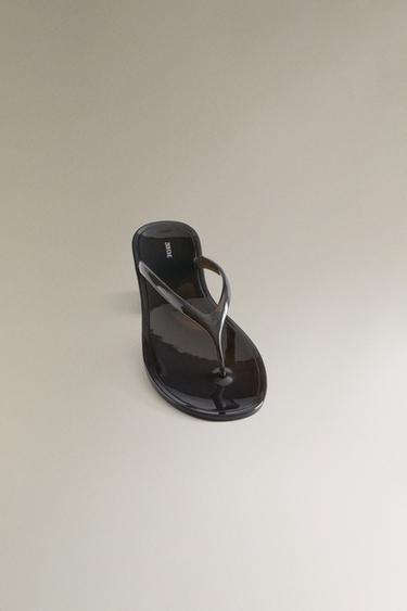 FLAT JELLY SANDALS - Black by Zara - Image 4