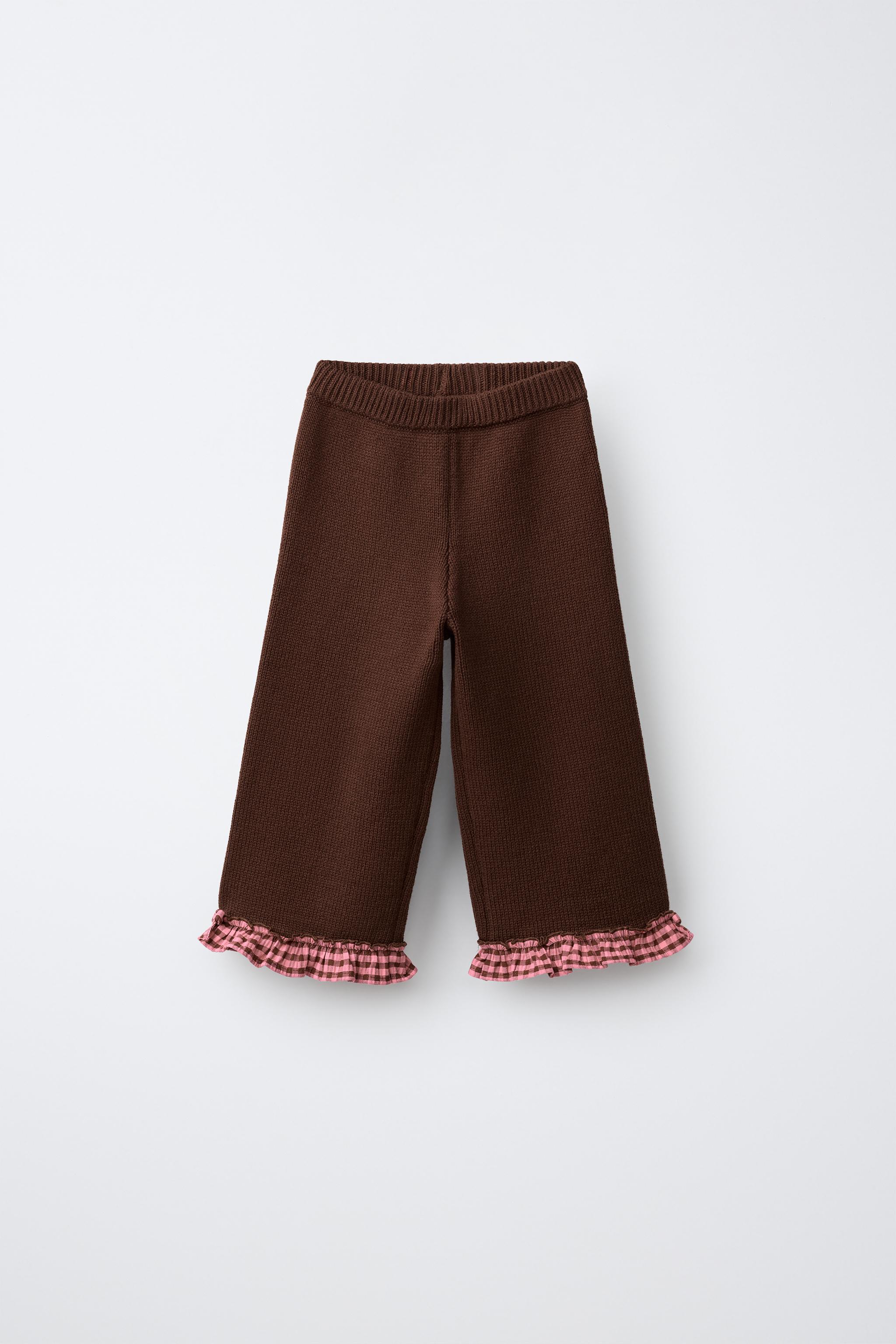PANTALON EN MAILLE JUPE-CULOTTE BAS CARREAUX VICHY