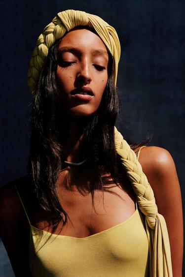 LIMITED EDITION BRAIDED TURBAN HEADPIECE - Lemon by Zara - Image 0